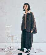 コットンウールグレンチェック　バルーンパンツ